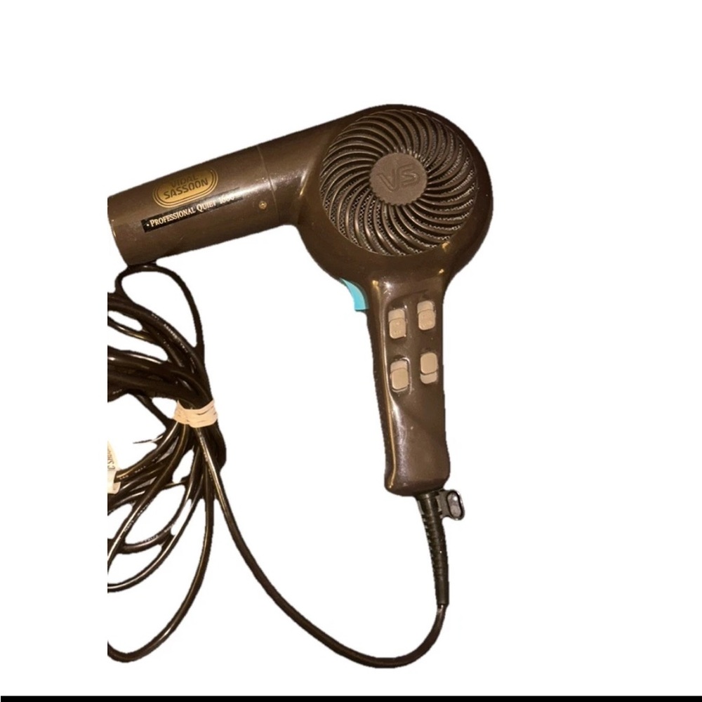 Vidal Sassoon Vtg Brown Hair Dryer 1980s Professional Quiet 1600